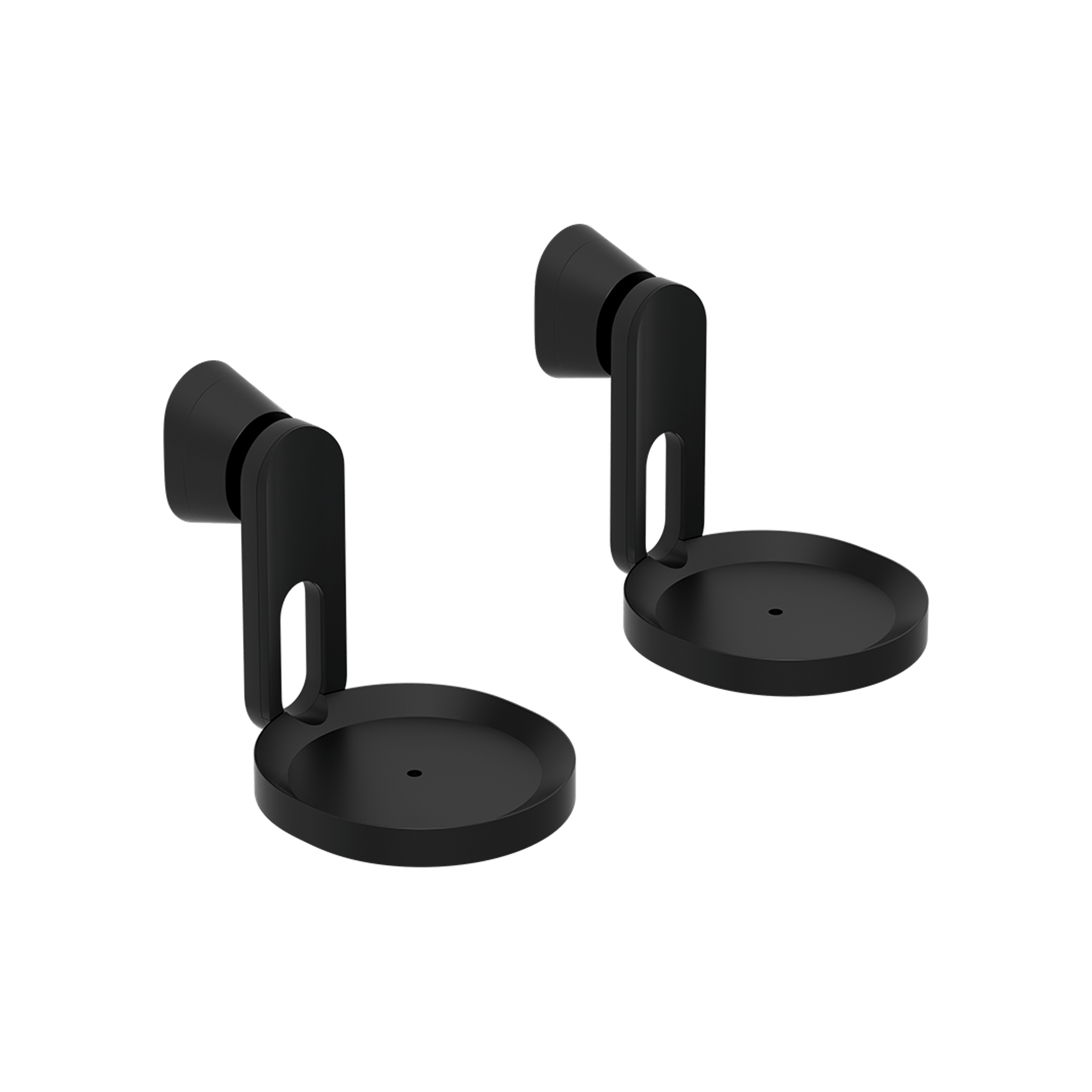 Two Sonos Era 100 wall mounts in black