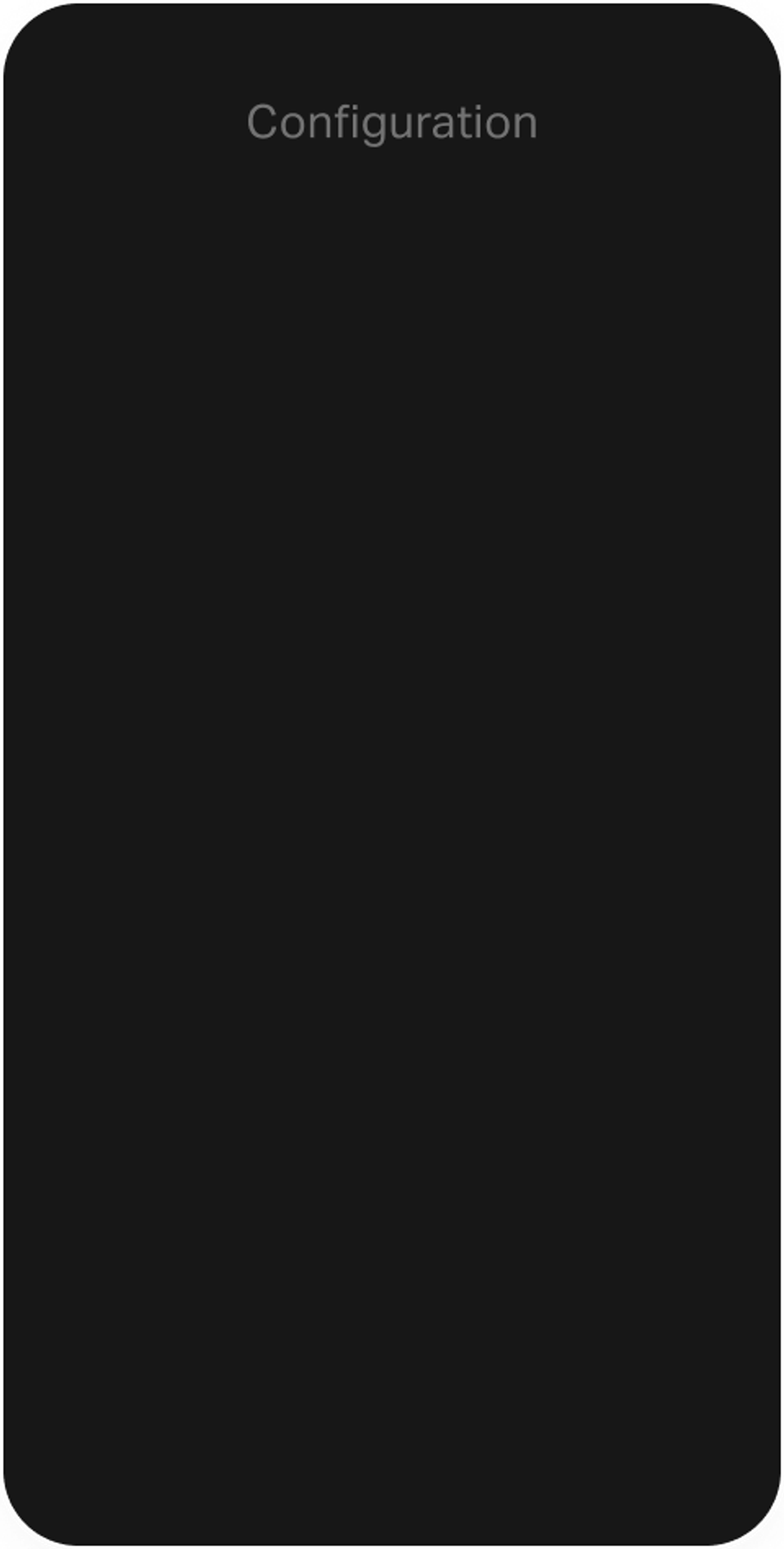 Rendu d’un téléphone à l’écran de configuration