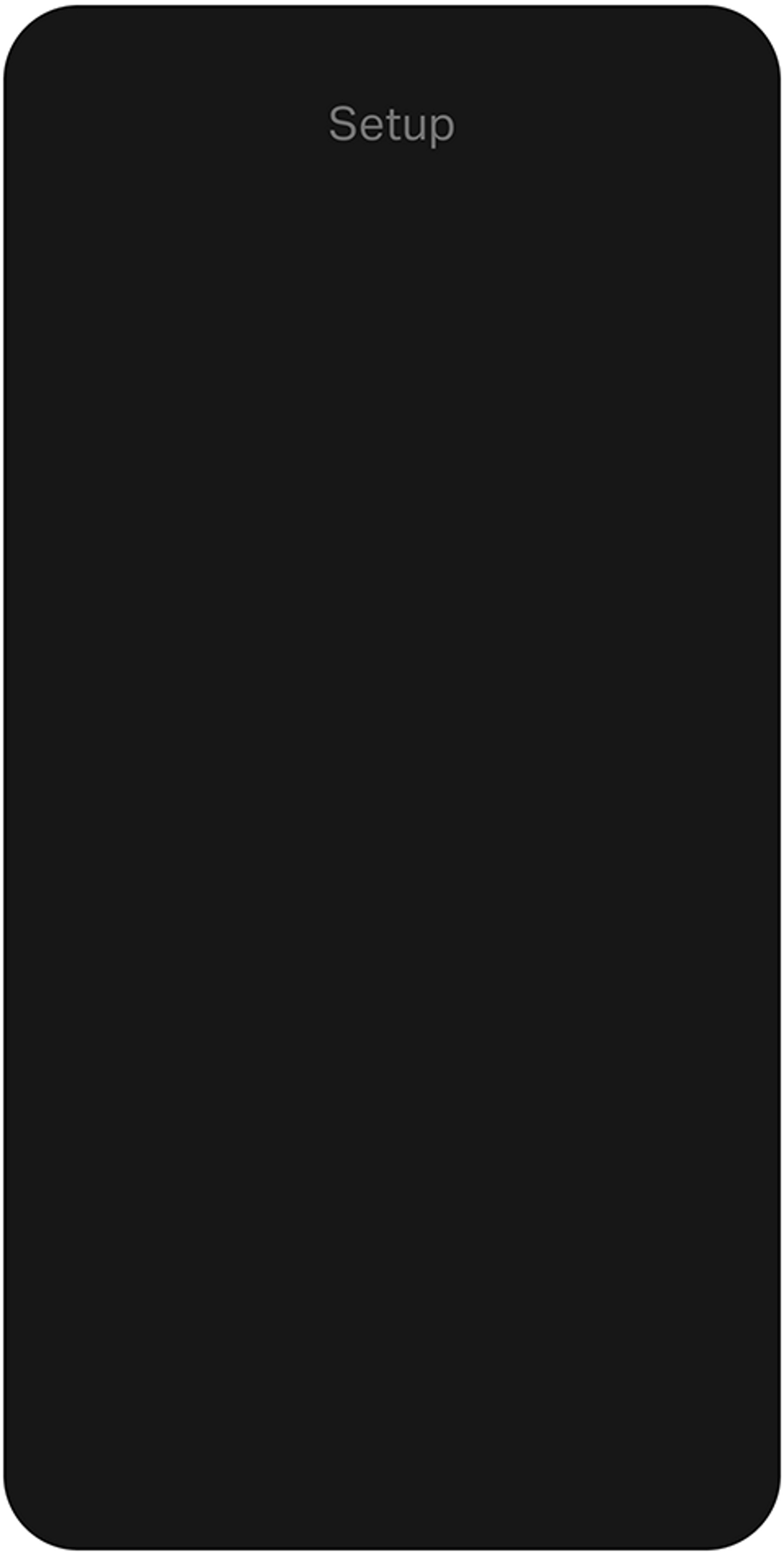 Rendering of a phone with Setup