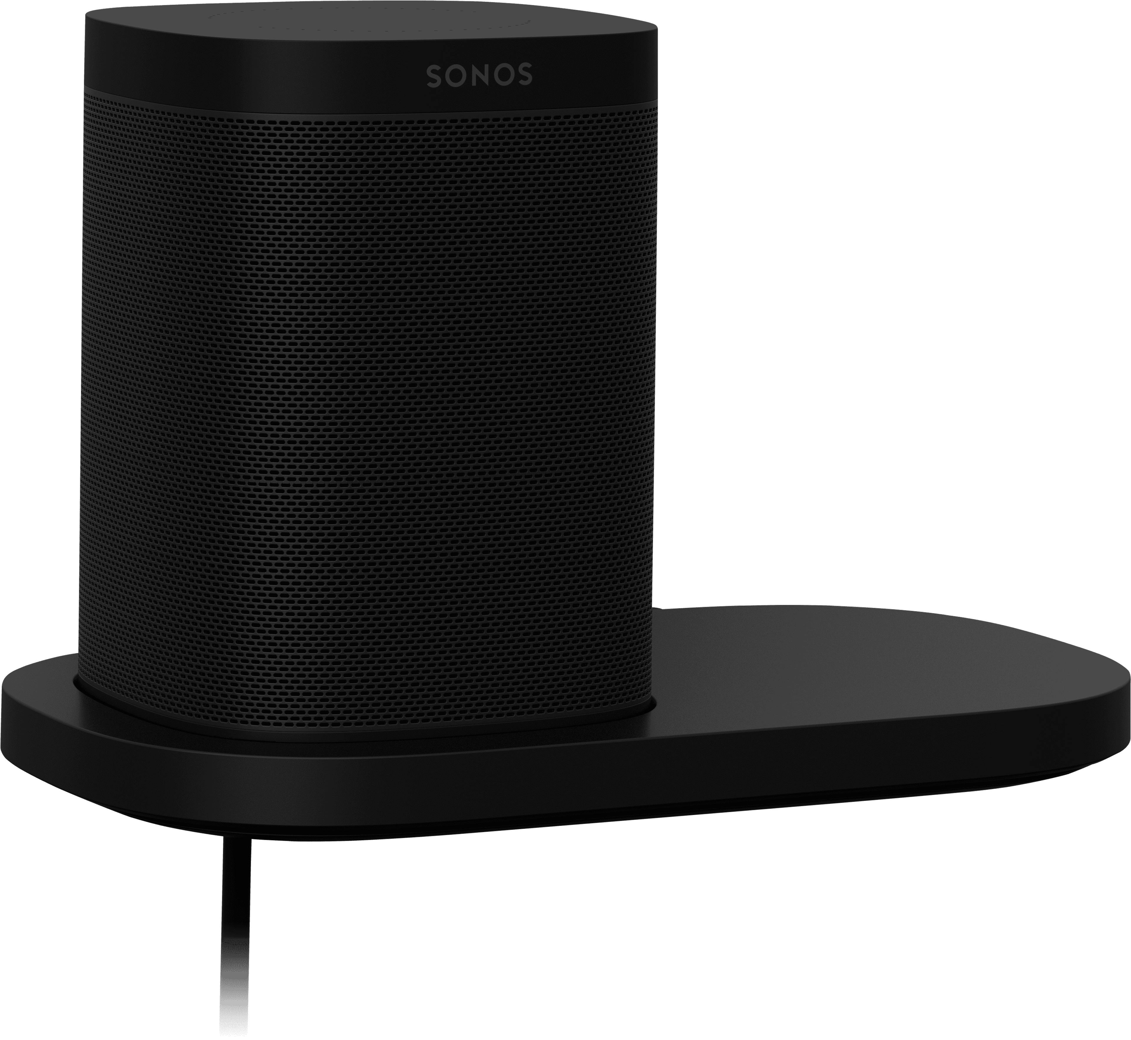 Étagère avec One, noir, vue en angle