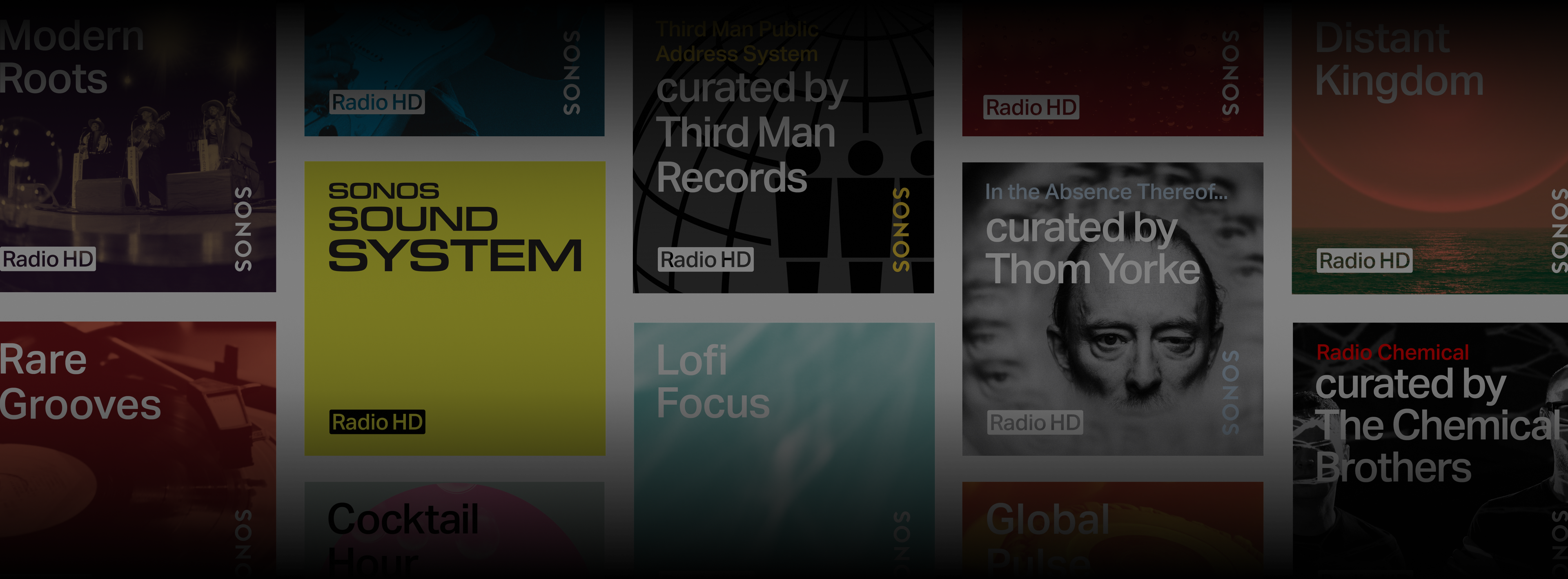 Collage von Radiosender-Covers