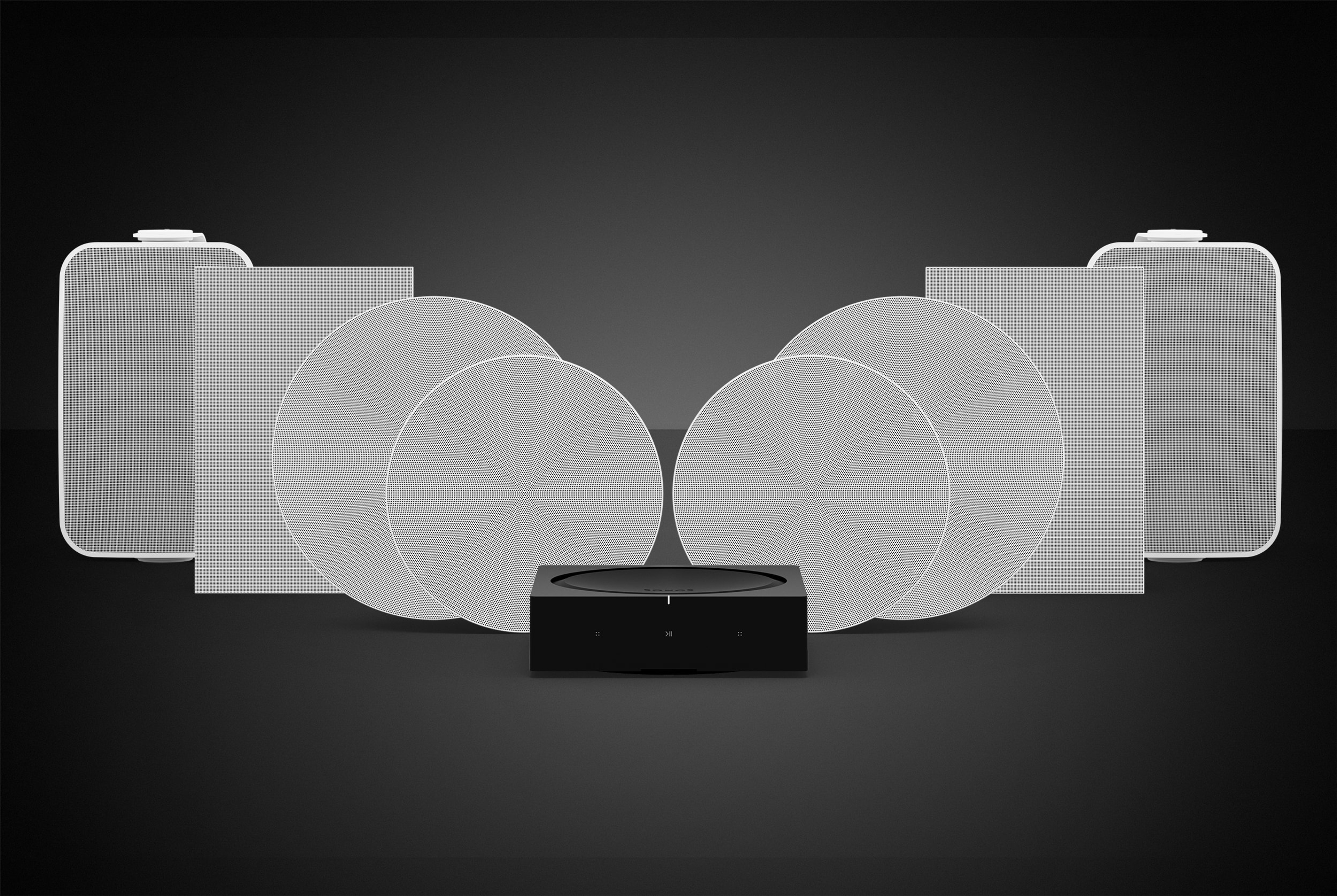 fullstendig Sonos av Sonance-produktspekter med en Amp